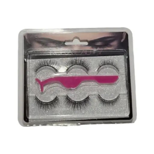 SET DE PESTAÑAS DE 3 PARES CON APLICADOR RUKABEAUTY
